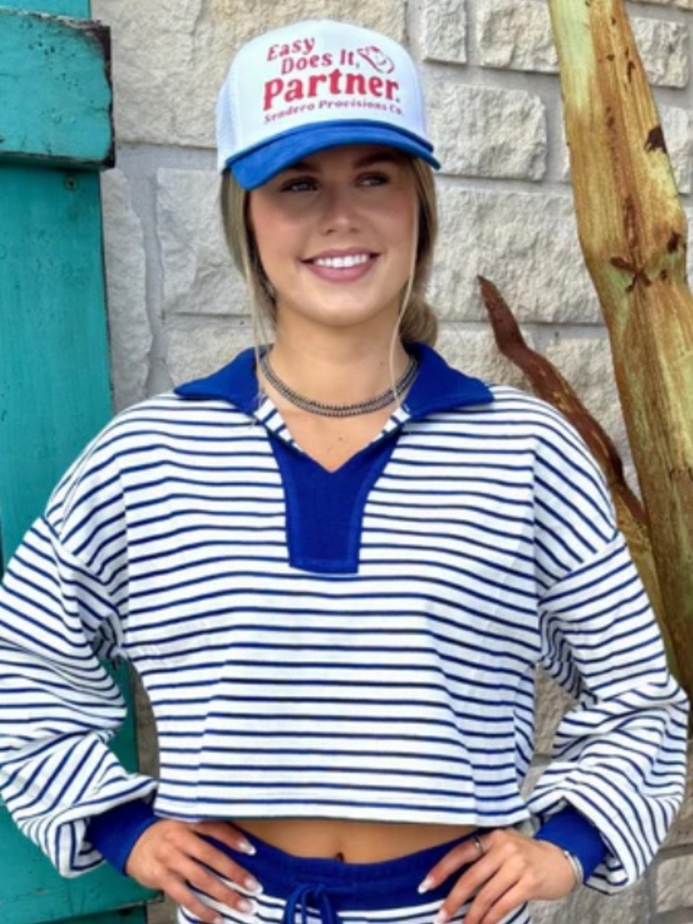 Nautical Blue & White Striped Rugby Shirt